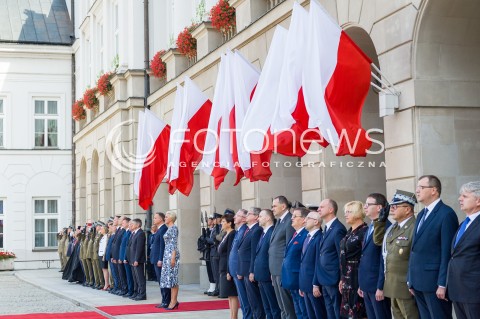  15.08.2018 WARSZAWA PALAC PREZYDENCKI<br />OBCHODY SWIETA WOJSKA POLSKIEGO<br />UROCZYSTOSC WRECZENIA NOMINACJI GENERALSKICH I ODZNACZEN  PANSTWOWYCH<br />N/Z PREZYDENT RP ANDRZEJ DUDA AGATA KORNHAUSER DUDA <br /> 