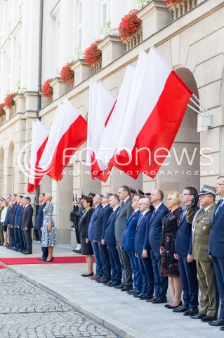  15.08.2018 WARSZAWA PALAC PREZYDENCKI<br />OBCHODY SWIETA WOJSKA POLSKIEGO<br />UROCZYSTOSC WRECZENIA NOMINACJI GENERALSKICH I ODZNACZEN  PANSTWOWYCH<br />N/Z PREZYDENT RP ANDRZEJ DUDA AGATA KORNHAUSER DUDA <br /> 