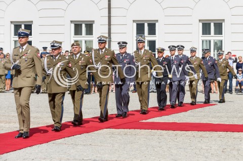  15.08.2018 WARSZAWA PALAC PREZYDENCKI<br />OBCHODY SWIETA WOJSKA POLSKIEGO<br />UROCZYSTOSC WRECZENIA NOMINACJI GENERALSKICH I ODZNACZEN  PANSTWOWYCH<br />N/Z ODZNACZENI GENERALOWIE<br /> 