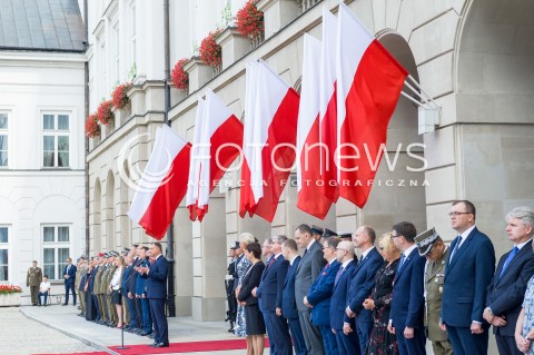  15.08.2018 WARSZAWA PALAC PREZYDENCKI<br />OBCHODY SWIETA WOJSKA POLSKIEGO<br />UROCZYSTOSC WRECZENIA NOMINACJI GENERALSKICH I ODZNACZEN  PANSTWOWYCH<br />N/Z PREZYDENT RP ANDRZEJ DUDA<br /> 