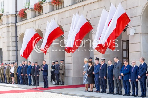  15.08.2018 WARSZAWA PALAC PREZYDENCKI<br />OBCHODY SWIETA WOJSKA POLSKIEGO<br />UROCZYSTOSC WRECZENIA NOMINACJI GENERALSKICH I ODZNACZEN  PANSTWOWYCH<br />N/Z PREZYDENT RP ANDRZEJ DUDA<br /> 
