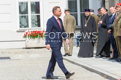  15.08.2018 WARSZAWA PALAC PREZYDENCKI<br />OBCHODY SWIETA WOJSKA POLSKIEGO<br />UROCZYSTOSC WRECZENIA NOMINACJI GENERALSKICH I ODZNACZEN  PANSTWOWYCH<br />N/Z PREZYDENT RP ANDRZEJ DUDA<br /> 
