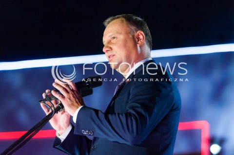  15.08.2018 WARSZAWA<br />OBCHODY SWIETA WOJSKA POLSKIEGO<br />WIDOWISKO WOLNOSC WE KRWI<br />N/Z PREZYDENT RP ANDRZEJ DUDA<br /> 