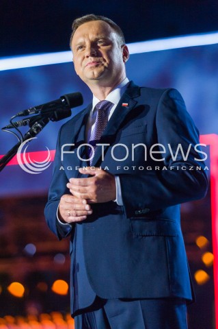  15.08.2018 WARSZAWA<br />OBCHODY SWIETA WOJSKA POLSKIEGO<br />WIDOWISKO WOLNOSC WE KRWI<br />N/Z PREZYDENT RP ANDRZEJ DUDA<br /> 