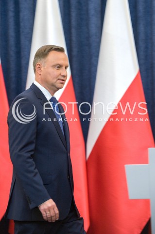  16.08.2018 WARSZAWA<br />OGLOSZENIE PRZEZ PREZYDENTA DECYZJI O WETO W SPRAWIE ZMIANY ORDYNACJI WYBORCZEJ<br />N/Z PREZYDENT RP ANDRZEJ DUDA<br /> 