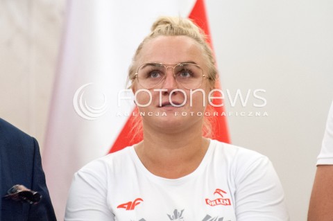  16.08.2018 WARSZAWA PALAC PREZYDENCKI<br />SPOTKANIE PREZYDENTA Z MEDALISTAMI MISTRZOSTW LEKKOATLETYCZNYCH BERLIN 2018<br />N/Z JOANNA FIODOROW<br /> 