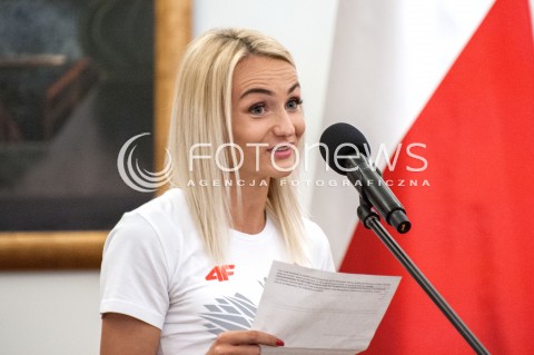  16.08.2018 WARSZAWA PALAC PREZYDENCKI<br />SPOTKANIE PREZYDENTA Z MEDALISTAMI MISTRZOSTW LEKKOATLETYCZNYCH BERLIN 2018<br />N/Z JUSTYNA SWIETY ERSETIC<br /> 