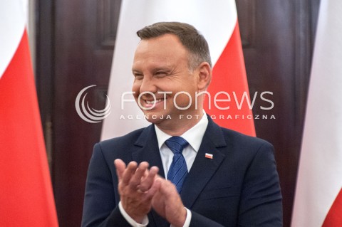  16.08.2018 WARSZAWA PALAC PREZYDENCKI<br />SPOTKANIE PREZYDENTA Z MEDALISTAMI MISTRZOSTW LEKKOATLETYCZNYCH BERLIN 2018<br />N/Z PREZYDENT ANDRZEJ DUDA<br /> 
