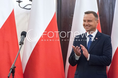  16.08.2018 WARSZAWA PALAC PREZYDENCKI<br />SPOTKANIE PREZYDENTA Z MEDALISTAMI MISTRZOSTW LEKKOATLETYCZNYCH BERLIN 2018<br />N/Z ANDRZEJ DUDA<br /> 