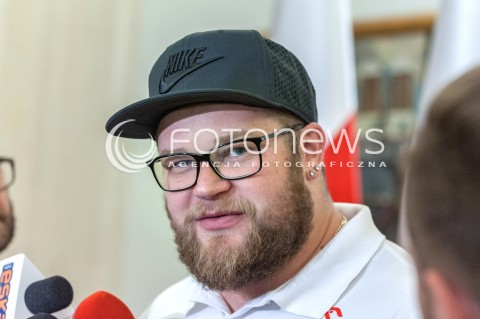  16.08.2018 WARSZAWA PALAC PREZYDENCKI<br />SPOTKANIE PREZYDENTA Z MEDALISTAMI MISTRZOSTW LEKKOATLETYCZNYCH BERLIN 2018<br />N/Z PAWEL FAJDEK<br /> 