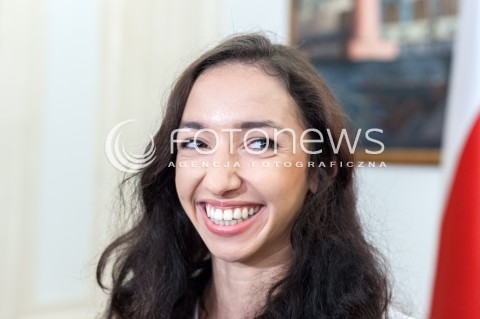  16.08.2018 WARSZAWA PALAC PREZYDENCKI<br />SPOTKANIE PREZYDENTA Z MEDALISTAMI MISTRZOSTW LEKKOATLETYCZNYCH BERLIN 2018<br />N/Z SOFIA ENNAOUI<br /> 