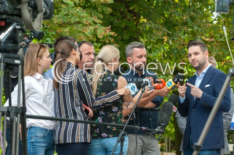  17.08.2018 WARSZAWA<br />KONFERENCJA PRASOWA KANDYDATA NA PREZYDENTA WARSZAWY PATRYKA JAKIEGO POROWNAJ PROGRAM KANDYDATOW NA PREZYDENTA<br />N/Z PATRYK JAKI<br /> 