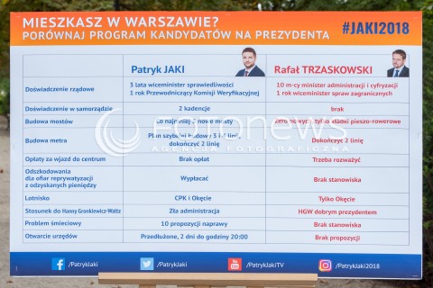  17.08.2018 WARSZAWA<br />KONFERENCJA PRASOWA KANDYDATA NA PREZYDENTA WARSZAWY PATRYKA JAKIEGO POROWNAJ PROGRAM KANDYDATOW NA PREZYDENTA<br />N/Z PATRYK JAKI<br /> 
