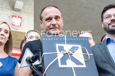  23.08.2018 WARSZAWA<br />KONFERENCJA KANDYDATA NA PREZYDENTA WARSZAWY PARTII KUKIZ 15 PRZED PANSTWOWA KOMISJA WYBORCZA<br />N/Z PAWEL KUKIZ<br /> 