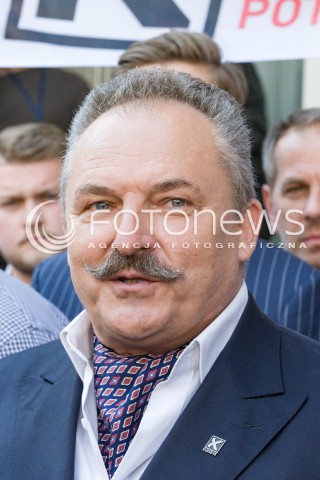 23.08.2018 WARSZAWA<br />KONFERENCJA KANDYDATA NA PREZYDENTA WARSZAWY PARTII KUKIZ 15 PRZED PANSTWOWA KOMISJA WYBORCZA<br />N/Z MAREK JAKUBIAK<br /> 