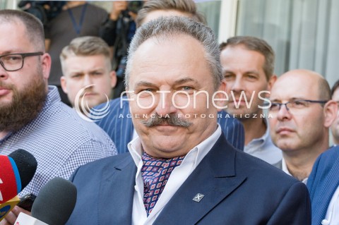  23.08.2018 WARSZAWA<br />KONFERENCJA KANDYDATA NA PREZYDENTA WARSZAWY PARTII KUKIZ 15 PRZED PANSTWOWA KOMISJA WYBORCZA<br />N/Z MAREK JAKUBIAK<br /> 