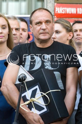  23.08.2018 WARSZAWA<br />KONFERENCJA KANDYDATA NA PREZYDENTA WARSZAWY PARTII KUKIZ 15 PRZED PANSTWOWA KOMISJA WYBORCZA<br />N/Z PAWEL KUKIZ<br /> 