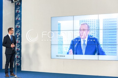  24.08.2018 WARSZAWA<br />KONFERENCJA SZEFA SZTABU WYBORCZEGO PIS<br />N/Z TOMASZ POREBA<br /> 