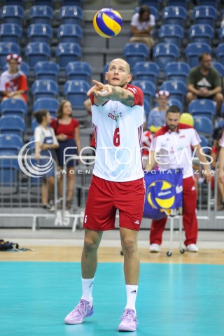  23.08.2018 KRAKOW (TAURON ARENA) <br />
XVI MEMORIAL HUBERTA JERZEGO WAGNERA <br />
MECZ POLSKA - KANADA ( MATCH POLAND - CANADA ) <br />
N/Z BARTOSZ KUREK SYLWETKA <br />
 