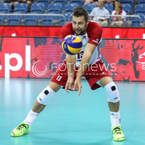  23.08.2018 KRAKOW (TAURON ARENA) <br />
XVI MEMORIAL HUBERTA JERZEGO WAGNERA <br />
MECZ POLSKA - KANADA ( MATCH POLAND - CANADA ) <br />
N/Z MICHAL KUBIAK SYLWETKA <br />
 