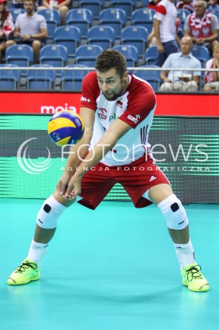  23.08.2018 KRAKOW (TAURON ARENA) <br />
XVI MEMORIAL HUBERTA JERZEGO WAGNERA <br />
MECZ POLSKA - KANADA ( MATCH POLAND - CANADA ) <br />
N/Z MICHAL KUBIAK SYLWETKA <br />
 