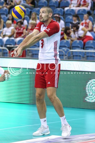  23.08.2018 KRAKOW (TAURON ARENA) <br />
XVI MEMORIAL HUBERTA JERZEGO WAGNERA <br />
MECZ POLSKA - KANADA ( MATCH POLAND - CANADA ) <br />
N/Z DAWID KONARSKI SYLWETKA <br />
 