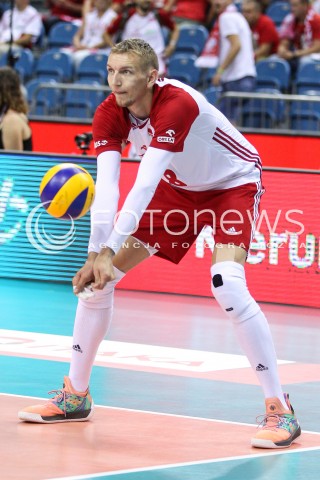  23.08.2018 KRAKOW (TAURON ARENA) <br />
XVI MEMORIAL HUBERTA JERZEGO WAGNERA <br />
MECZ POLSKA - KANADA ( MATCH POLAND - CANADA ) <br />
N/Z DAMIAN SCHULZ SYLWETKA <br />
 