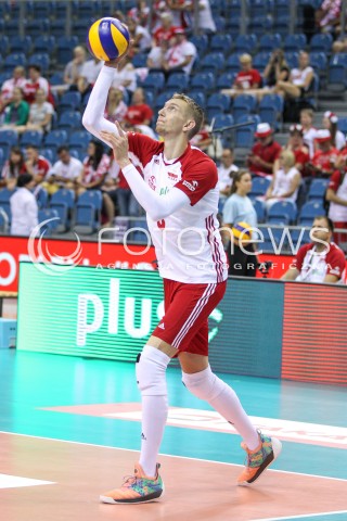  23.08.2018 KRAKOW (TAURON ARENA) <br />
XVI MEMORIAL HUBERTA JERZEGO WAGNERA <br />
MECZ POLSKA - KANADA ( MATCH POLAND - CANADA ) <br />
N/Z DAMIAN SCHULZ SYLWETKA <br />
 