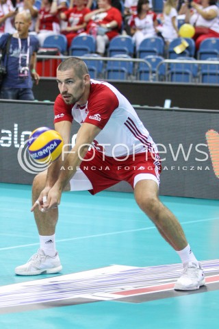  23.08.2018 KRAKOW (TAURON ARENA) <br />
XVI MEMORIAL HUBERTA JERZEGO WAGNERA <br />
MECZ POLSKA - KANADA ( MATCH POLAND - CANADA ) <br />
N/Z DAWID KONARSKI SYLWETKA <br />
 