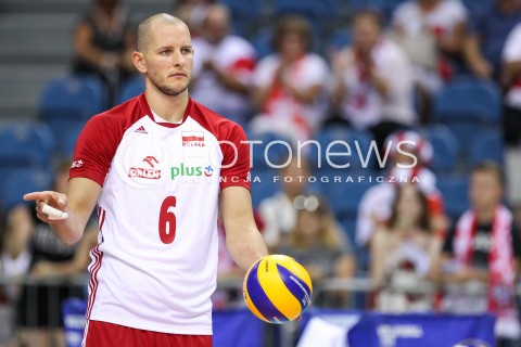  23.08.2018 KRAKOW (TAURON ARENA) <br />
XVI MEMORIAL HUBERTA JERZEGO WAGNERA <br />
MECZ POLSKA - KANADA ( MATCH POLAND - CANADA ) <br />
N/Z BARTOSZ KUREK SYLWETKA <br />
 