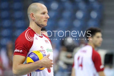  23.08.2018 KRAKOW (TAURON ARENA) <br />
XVI MEMORIAL HUBERTA JERZEGO WAGNERA <br />
MECZ POLSKA - KANADA ( MATCH POLAND - CANADA ) <br />
N/Z BARTOSZ KUREK SYLWETKA <br />
 