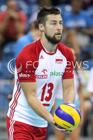  23.08.2018 KRAKOW (TAURON ARENA) <br />
XVI MEMORIAL HUBERTA JERZEGO WAGNERA <br />
MECZ POLSKA - KANADA ( MATCH POLAND - CANADA ) <br />
N/Z MICHAL KUBIAK SYLWETKA <br />
 