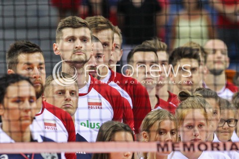  23.08.2018 KRAKOW (TAURON ARENA) <br />
XVI MEMORIAL HUBERTA JERZEGO WAGNERA <br />
MECZ POLSKA - KANADA ( MATCH POLAND - CANADA ) <br />
N/Z REPREZENTACJA POLSKI SIATKARZY ZESPOL TEAM DRUZYNA PIOTR NOWAKOWSKI <br />
 