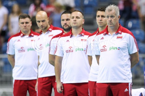  23.08.2018 KRAKOW (TAURON ARENA) <br />
XVI MEMORIAL HUBERTA JERZEGO WAGNERA <br />
MECZ POLSKA - KANADA ( MATCH POLAND - CANADA ) <br />
N/Z SZTAB SZKOLENIOWY TRENERSKI VITAL HEYNEN - I TRENER ( HEAD COACH ) MICHAL MIESZKO GOGOL SEBASTIAN PAWLIK <br />
 