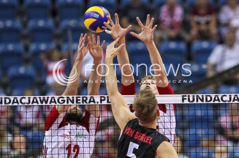  24.08.2018 KRAKOW (TAURON ARENA) <br />
XVI MEMORIAL HUBERTA JERZEGO WAGNERA <br />
MECZ POLSKA - KANADA ( MATCH POLAND - CANADA ) <br />
N/Z JAKUB KOCHANOWSKI BLOK <br />
 