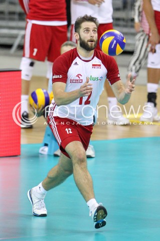  23.08.2018 KRAKOW (TAURON ARENA) <br />
XVI MEMORIAL HUBERTA JERZEGO WAGNERA <br />
MECZ POLSKA - KANADA ( MATCH POLAND - CANADA ) <br />
N/Z GRZEGORZ LOMACZ SYLWETKA <br />
 