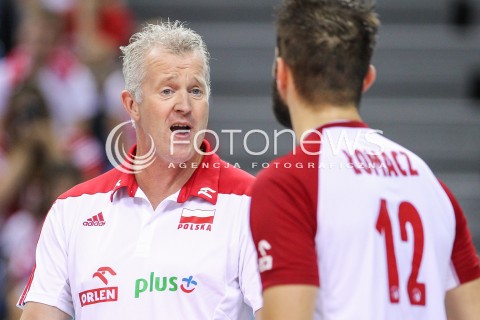  24.08.2018 KRAKOW (TAURON ARENA) <br />
XVI MEMORIAL HUBERTA JERZEGO WAGNERA <br />
MECZ POLSKA - KANADA ( MATCH POLAND - CANADA ) <br />
N/Z VITAL HEYNEN - I TRENER ( HEAD COACH ) GRZEGORZ LOMACZ <br />
 