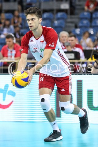  24.08.2018 KRAKOW (TAURON ARENA) <br />
XVI MEMORIAL HUBERTA JERZEGO WAGNERA <br />
MECZ POLSKA - KANADA ( MATCH POLAND - CANADA ) <br />
N/Z ALEKSANDER SLIWKA SYLWETKA <br />
 