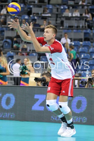  24.08.2018 KRAKOW (TAURON ARENA) <br />
XVI MEMORIAL HUBERTA JERZEGO WAGNERA <br />
MECZ POLSKA - KANADA ( MATCH POLAND - CANADA ) <br />
N/Z MATEUSZ BIENIEK SYLWETKA <br />
 