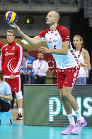  24.08.2018 KRAKOW (TAURON ARENA) <br />
XVI MEMORIAL HUBERTA JERZEGO WAGNERA <br />
MECZ POLSKA - KANADA ( MATCH POLAND - CANADA ) <br />
N/Z BARTOSZ KUREK SYLWETKA <br />
 