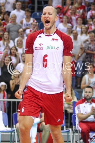  24.08.2018 KRAKOW (TAURON ARENA) <br />
XVI MEMORIAL HUBERTA JERZEGO WAGNERA <br />
MECZ POLSKA - KANADA ( MATCH POLAND - CANADA ) <br />
N/Z BARTOSZ KUREK RADOSC EMOCJE SYLWETKA <br />
 