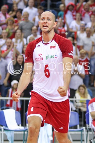  24.08.2018 KRAKOW (TAURON ARENA) <br />
XVI MEMORIAL HUBERTA JERZEGO WAGNERA <br />
MECZ POLSKA - KANADA ( MATCH POLAND - CANADA ) <br />
N/Z BARTOSZ KUREK RADOSC EMOCJE SYLWETKA <br />
 