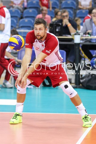  24.08.2018 KRAKOW (TAURON ARENA) <br />
XVI MEMORIAL HUBERTA JERZEGO WAGNERA <br />
MECZ POLSKA - KANADA ( MATCH POLAND - CANADA ) <br />
N/Z MICHAL KUBIAK SYLWETKA <br />
 