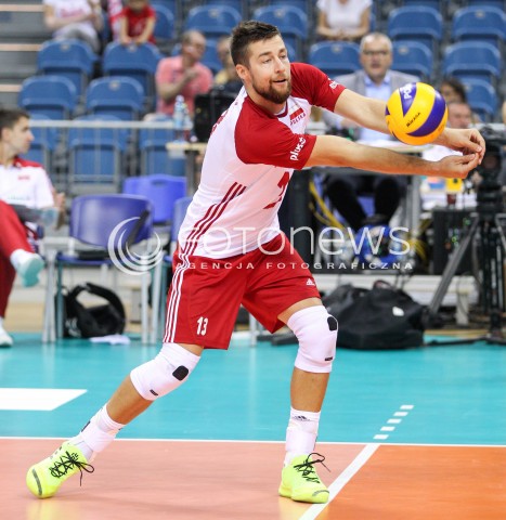  24.08.2018 KRAKOW (TAURON ARENA) <br />
XVI MEMORIAL HUBERTA JERZEGO WAGNERA <br />
MECZ POLSKA - KANADA ( MATCH POLAND - CANADA ) <br />
N/Z MICHAL KUBIAK SYLWETKA <br />
 