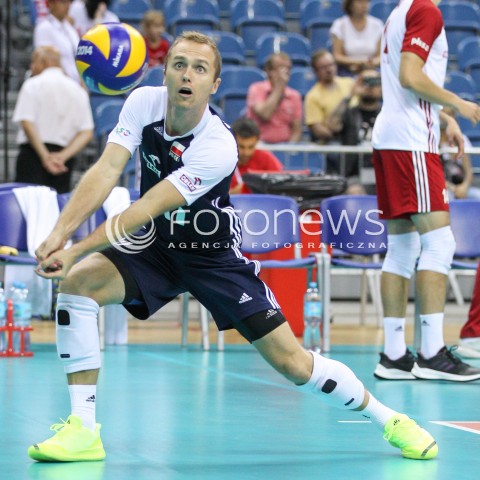  24.08.2018 KRAKOW (TAURON ARENA) <br />
XVI MEMORIAL HUBERTA JERZEGO WAGNERA <br />
MECZ POLSKA - KANADA ( MATCH POLAND - CANADA ) <br />
N/Z PAWEL ZATORSKI SYLWETKA <br />
 