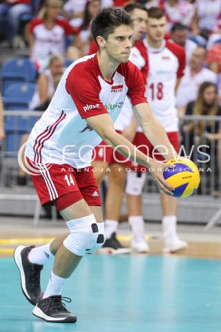  24.08.2018 KRAKOW (TAURON ARENA) <br />
XVI MEMORIAL HUBERTA JERZEGO WAGNERA <br />
MECZ POLSKA - KANADA ( MATCH POLAND - CANADA ) <br />
N/Z ALEKSANDER SLIWKA SYLWETKA <br />
 