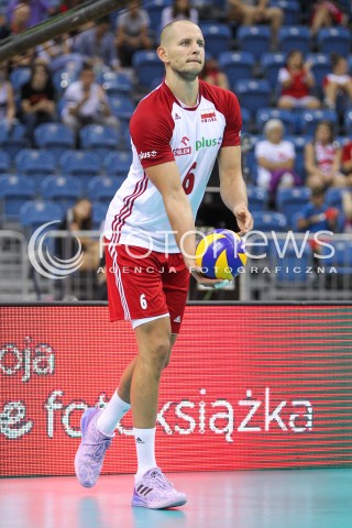  24.08.2018 KRAKOW (TAURON ARENA) <br />
XVI MEMORIAL HUBERTA JERZEGO WAGNERA <br />
MECZ POLSKA - KANADA ( MATCH POLAND - CANADA ) <br />
N/Z BARTOSZ KUREK SYLWETKA <br />
 