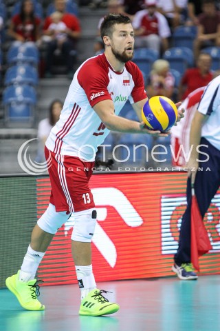  24.08.2018 KRAKOW (TAURON ARENA) <br />
XVI MEMORIAL HUBERTA JERZEGO WAGNERA <br />
MECZ POLSKA - KANADA ( MATCH POLAND - CANADA ) <br />
N/Z MICHAL KUBIAK SYLWETKA <br />
 