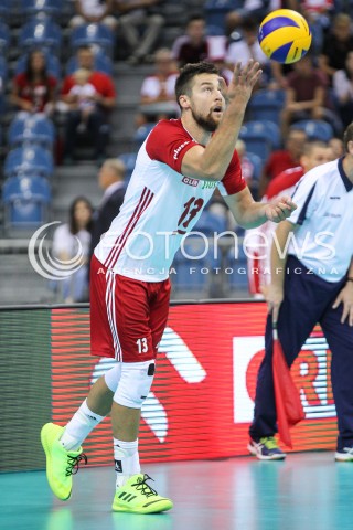  24.08.2018 KRAKOW (TAURON ARENA) <br />
XVI MEMORIAL HUBERTA JERZEGO WAGNERA <br />
MECZ POLSKA - KANADA ( MATCH POLAND - CANADA ) <br />
N/Z MICHAL KUBIAK SYLWETKA <br />
 