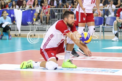  24.08.2018 KRAKOW (TAURON ARENA) <br />
XVI MEMORIAL HUBERTA JERZEGO WAGNERA <br />
MECZ POLSKA - KANADA ( MATCH POLAND - CANADA ) <br />
N/Z MICHAL KUBIAK SYLWETKA <br />
 